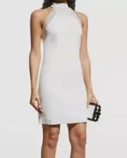 $245 Aidan By Aidan Mattox Women's White Mini Sheath Cocktail Dress Size 10