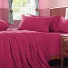 Extra Deep Pocket King Size Sheets Set, 6 Pieces Soft Hot Pink Sheets 18-24 I...