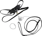 Generic 1Set Lizard Harness Kit with Leash Reptile Traction Rope for Bearded Dragons Geckos to Lizards Lightweight Durable Design for Outdoor Adventures