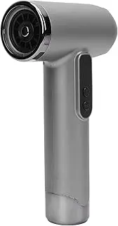 200W USB Rechargeable Hair Dryer - 100,000 RPM Cordless Blow Dryer with 15,000mAh Battery | Portable & Quiet for Travel, Dorm, Home | Fast Drying & Styling (Silver)