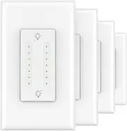Smart Light Switch Smart Dual Dimmer Switch One Switch Touch Control Work Assistant 2.4Ghz WiFi Dimmer Switch Double Light Switch (Color : 2Pack, Standard : US Standard)