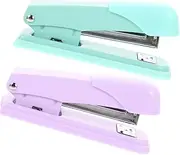 OHPHCALL 2Pcs Metal Desk Stapler Multi Function Office Stapler for Home School and Office Use