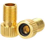 2pc Bicycle Pump Adapters Converter Presta to Schrader Bike Valve Tyre Connector