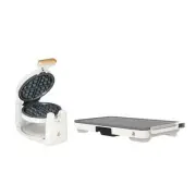 Beautiful Electric Griddle/Waffle Maker Breakfast Set, White Icing by Drew Barry