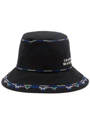 Isabel Marant Halena Embroidered Cotton Bucket hat - Black 57 (57cm / M)