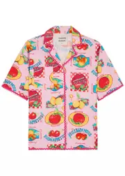Damson Madder Chlo Printed Cotton-blend Shirt - Pink - 6 (UK6 / XS) 6 (UK6 / XS)