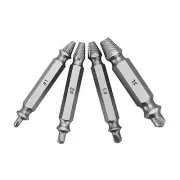 Broken Damaged Bolt Remover Speed Out Screw Extractor Drill Bits Guide 4Pcs Set
