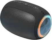NEVKA Portable Mini Bluetooth Speaker with IPX3 Waterproof, Bluetooth5.0, HiFi, Hands-Free Calls, Colorful Lights,1800 mAh Battery,Mini Speaker for Car, Indoor,Outdoor, Shower, Sports, Hiking (Black)