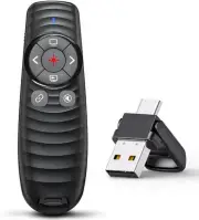 Presentation Clicker Wireless Presenter Remote Clicker for 2-in-1 USB Type C...