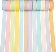 YUBX Rainbow Washi Tape Pastel Sticky Paper Masking Adhesive Decorative Tape for Arts, DIY Crafts, Bullet Journal Supplies, Planners, Scrapbook, Card/Gift Wrapping 15mm Wide (Rainbow Color 15mm)