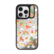 iPhone 16 Pro Mirror Ring Stand Case MagSafe Compatible 90s Fun by Sandra Hutter