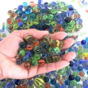 10/20PCS 14mm Colorful Glass Marbles Kids Marble Run Game Marble Solitaire Toy e