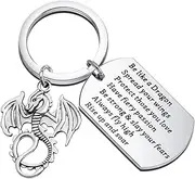 [bobauna] Dragon Keychain Be Like A Dragon Strength Jewelry Dragon Themed Gift