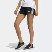 在飛比找博客來優惠-ADIDAS PACER 3S WVN 百搭 女運動短褲-黑