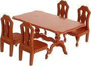 Miniature Dining Set 1 Set of Mini Table and Chair Models Realistic Miniature House Furniture for Photo Props