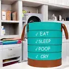 Kids Large Felt Collapsible Laundry Basket Nursery Baby Hamper Toy Storage Bin