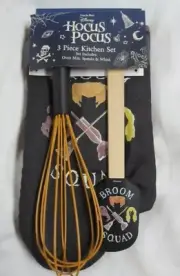 DISNEY HOCUS POCUS - BROOM SQUAD 3Pc Kitchen Set: Oven Mitt, Spatula & Whisk
