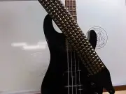 OLD SCHOOL LEATHER STUDDED GUITAR STRAP BUCKLE UP ..(MDLS0228) ..DAVE MUSTAINE