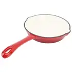 AU (20cm/7.9in)Enameled Frying Pan Cast Iron Skillet Nonstick Kitchen Fry Pan