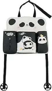 Car Back Seat Organizer,Cartoon Panda Vehicle Tissue Storage Box - Automobile Interior Accessories, Automobile Trash Can For RV Sedan Truck