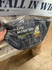 POP MART LABUBU THE MONSTERS FALL IN WILD Series-Denim Messenger Bag Authentic