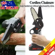 6" Chainsaw Cordless Battery Rechargeable Wood Cutter Saw Chain Saws NEW