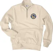 Blue 84 NBA Officially Licensed Quarter Zip Sweatshirt Sanded Fleece Cappucino