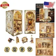 Unique Gift: Gorgeous Manor DIY Dollhouse Book Nook Kit with LED Light