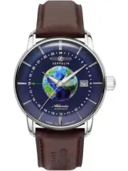Zeppelin 8468-3 Atlantic Automatic Mens Watch GMT 43mm 5ATM