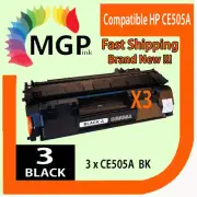 3x Toner Cartridge CE505A for HP LaserJet P2035 P2035n P2055dn P2055X 2035 2055