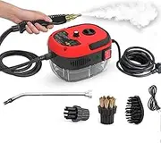 Eigoods 2500w Handheld High-Temperature Pressurized Cleaner, High Pressure Steam Cleaner for Home, Steamer for Car Detailing, Hand Held Steam Cleaning Machine for Kitchen Furniture BathroomS (Red)