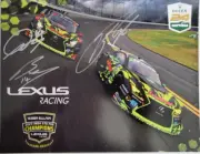 Autographed 2024 IMSA Rolex 24 Vasser Sullivan Lexus Hero Card - Free USPS