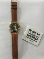 Peanuts Snoopy & Woodstock Collectible Watch ARMITRON 600/216 Brown Leather band