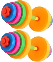 Homoyoyo 2pcs Dumbbell Adjustable Water Filled Dumbbells for Home Outdoor Fitness Safe Comfortable Hand Weights for Fun Exercise Equipment for Active Play