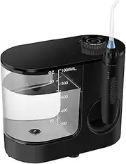 Water Jet Dental Flosser 1000ml Black - Electric Oral Pressure Irrigator