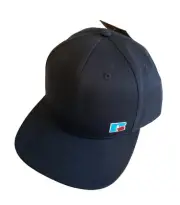Russell Athletic Hat Navy Blue Adjustable Snapback Cap Flat Bill One Size NWT