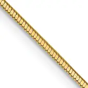 14K Yellow Gold 24 Inch .9mm Octagonal Snake With Lobster Clasp Chain