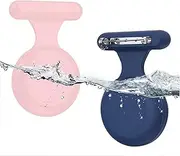 Aircawin for AirTag Holder Case with Brooch Pin,2 Packs Waterproof Hidden AirTag Case Kids,Item Locator,Anti Lost GPS Tracker Item Finder Child/Kids/Elderly/Clothing-Blue+Pink