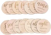 JOINPAYA Baby Milestone Cards Wooden Set 14pcs Milestone Mile Cards for Baby Shower Milestone Milestone Cards