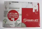 HAM-LET BOX of 5 - 768L SS 1/2" x 3/4" Compression Tube Fittings Male Connectors
