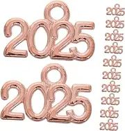 [COLLBATH] Number Charms DIY Jewelry Projects Supplies Vintage Style Pendants New Year Charms Craft Accessories for Necklaces Bracelets and Keychains