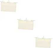 VICASKY 3pcs Double Pocket Crib Organizer Nursery Storage Bin Hanging Bag for Diapers Toys