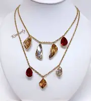 Swarovski Prisma Versatile Necklace Two strandage Layer Look Crystal 5456603