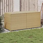 Garden Storage Box Mix Beige 283L Poly Rattan vidaXL