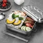 Separated Lunch Container Rectangular Fresh-keeping Box Camping