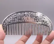 999 Fine Silver Pure Silver Hair Comb Blessing Fu Healthy Hair Care 4.3inch/70g