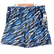 And1 Basketball Shorts Men's Size 3XL Blue Black Abstract 8" Inseam Drawstring