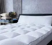 Mattress Topper Queen Cooling Plush Pillow Top Mattress Toppers Feather Bed T...