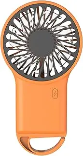 Mini Handheld Fan, 7-Blade Handheld Fan,Handheld Desktop Hook 3 in 1 Fan， Hook fan for easy travel，Portable Fan,Rechargeable Battery Powered, Strong Wind, Mini Handheld for Outdoor and Home (orange)