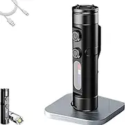 Mini - The Ultimate Everyday Micro Tool, Rechargeable LED Magnetic Super Bright Tactical Flashlight, 3 Brightness (Black)